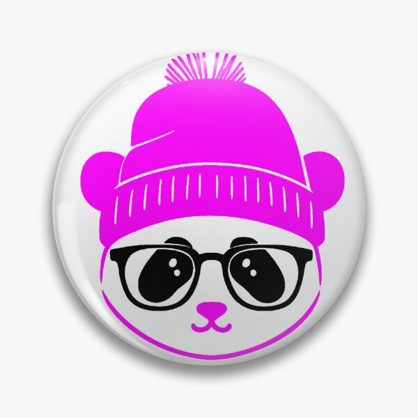 Item preview, Kawaii Panda Hat Glasses Winter Minimalist Nerd designed and sold by AstronautMerch.