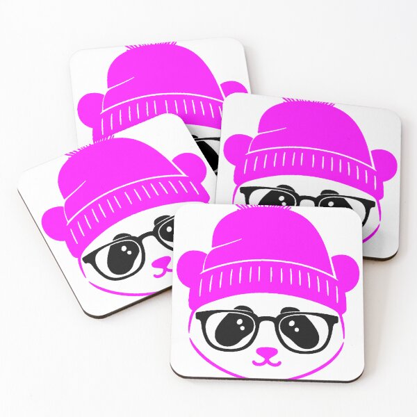 Item preview, Kawaii Panda Hat Glasses Winter Minimalist Nerd designed and sold by AstronautMerch.