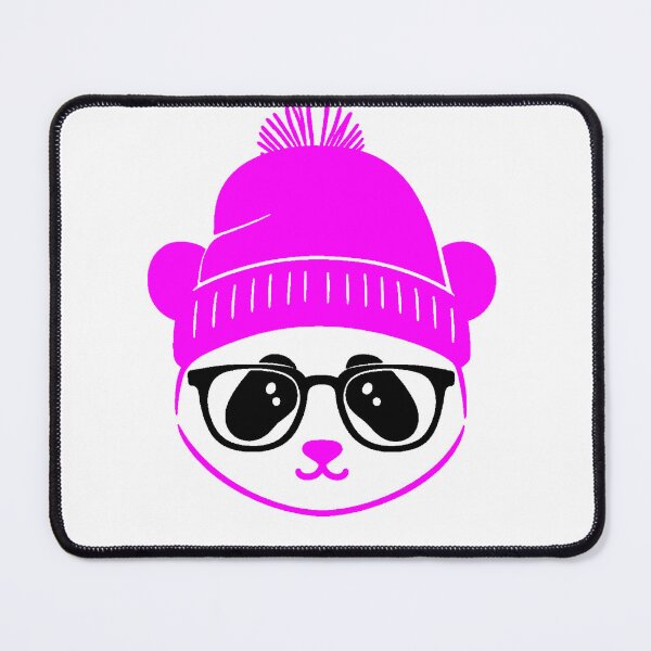 Item preview, Kawaii Panda Hat Glasses Winter Minimalist Nerd designed and sold by AstronautMerch.