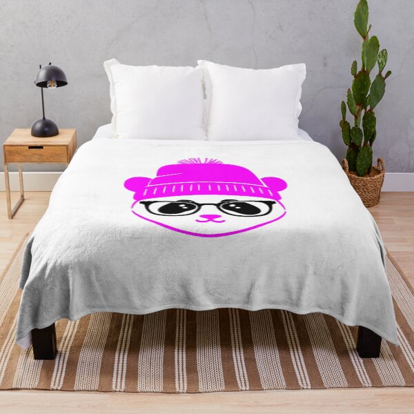Item preview, Kawaii Panda Hat Glasses Winter Minimalist Nerd designed and sold by AstronautMerch.