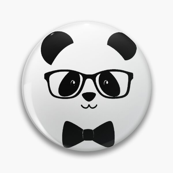 Item preview, Kawaii Panda Glasses Bow Tie Minimalist Nerd Chic designed and sold by AstronautMerch.