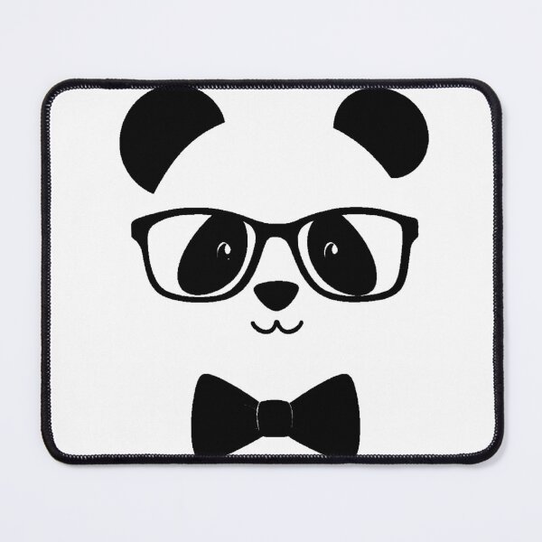 Item preview, Kawaii Panda Glasses Bow Tie Minimalist Nerd Chic designed and sold by AstronautMerch.