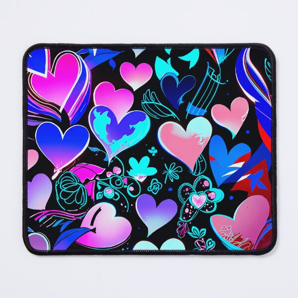 Item preview, Pastel Neon Hearts Pattern – Dreamy Romantic Love Aesthetic Design designed and sold by IMuDesigner.