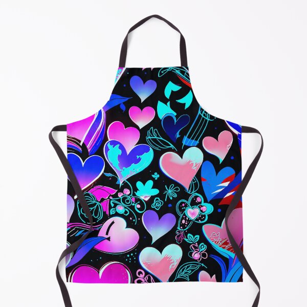 Item preview, Pastel Neon Hearts Pattern – Dreamy Romantic Love Aesthetic Design designed and sold by IMuDesigner.