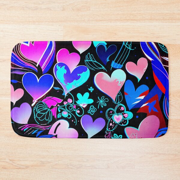 Item preview, Pastel Neon Hearts Pattern – Dreamy Romantic Love Aesthetic Design designed and sold by IMuDesigner.