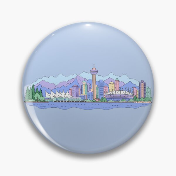Item preview, Pastel Vancouver Skyline with Mountain Views designed and sold by EmberPageStudio.