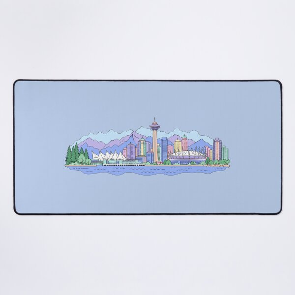 Item preview, Pastel Vancouver Skyline with Mountain Views designed and sold by EmberPageStudio.