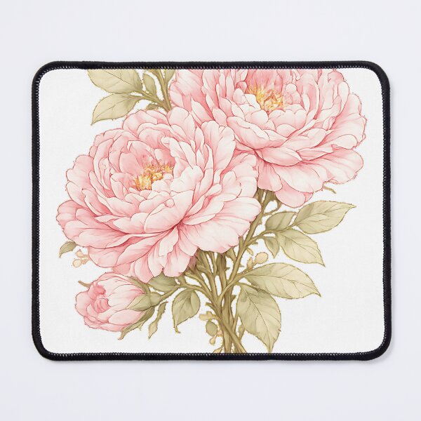 Item preview, Vintage Soft Pink Peony Bouquet Illustration  designed and sold by Jaideep Walia.