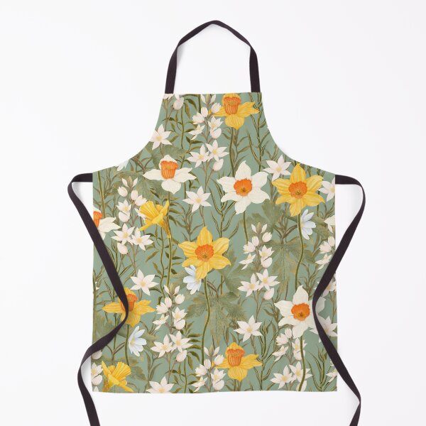 Item preview, Vintage Daffodils Spring Meadow Seamless Pattern designed and sold by Grin Katalina Floral Patterns & Cozy Art.