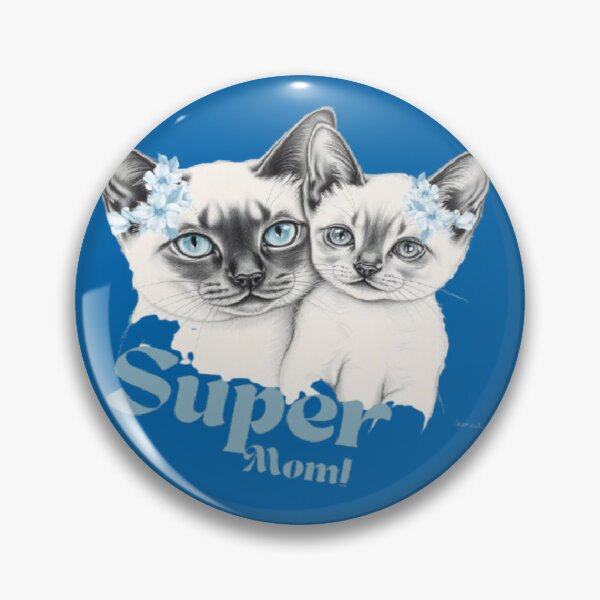 Item preview, Super Mom Siamese Cats Mother and Kitten designed and sold by hoodiehood.
