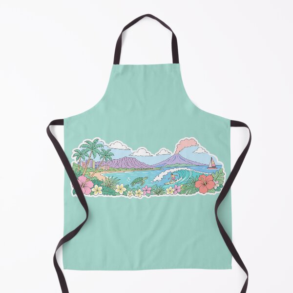 Item preview, Pastel Hawaii Island Landscape Art designed and sold by EmberPageStudio.
