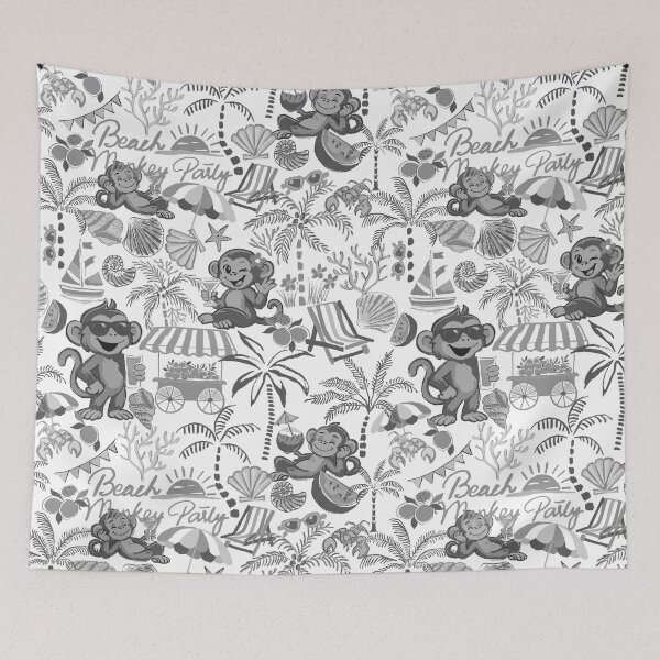 Item preview, Copy of Chilling Monkey - Monochrome Black designed and sold by Fabricatemyart.