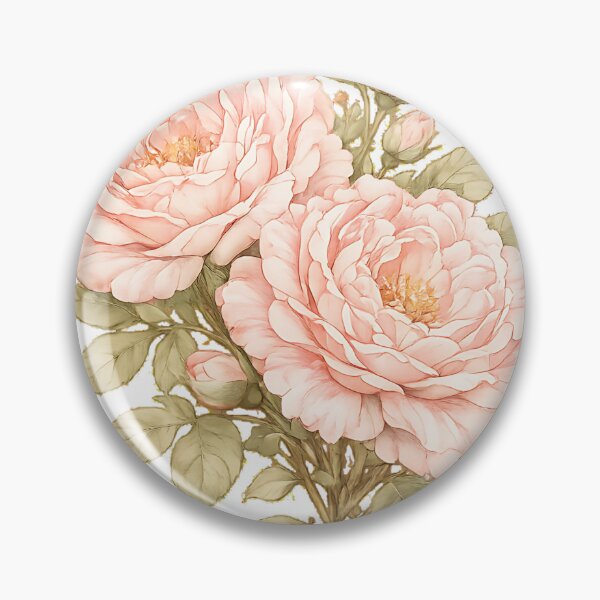 Item preview, Vintage Watercolor Pink Peonies Bouquet   designed and sold by Jaideep Walia.