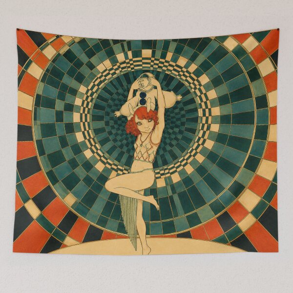 Item preview, Art Deco Poster Vintage Dancer Woman Illustration for Retro Aesthetic Lovers designed and sold by RickE.