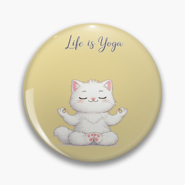 Item preview, Life Is Yoga Cute White Persian Cat Yoga Meditation Design | Funny Cat Lover Gift designed and sold by MimiSabu.