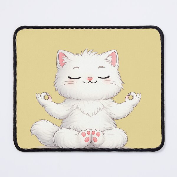 Item preview, Life Is Yoga Cute White Persian Cat Yoga Meditation Design | Funny Cat Lover Gift designed and sold by MimiSabu.