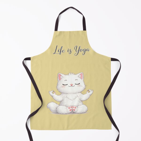 Item preview, Life Is Yoga Cute White Persian Cat Yoga Meditation Design | Funny Cat Lover Gift designed and sold by MimiSabu.