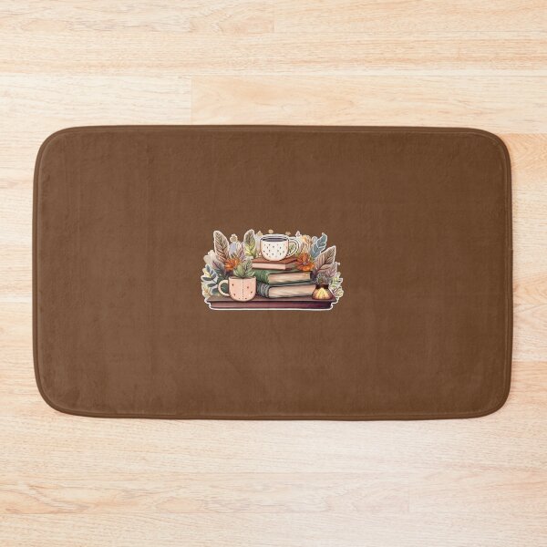 Item preview, Cozy Cottagecore Bookshelf with Coffee designed and sold by EmberPageStudio.