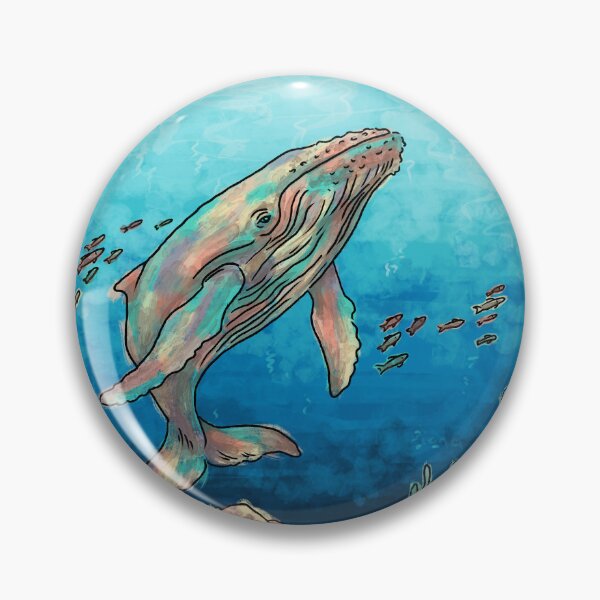 Item preview, Blue Whale, Vibrant watercolour, Animal Collection designed and sold by DoodlingMissy.
