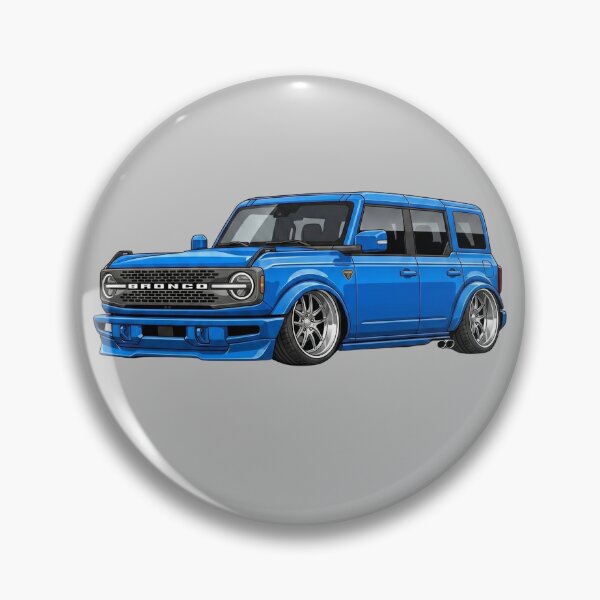 Item preview, Custom 2025 Ford Bronco Badlands Lowered Blue SUV Illustration designed and sold by Motorline44.