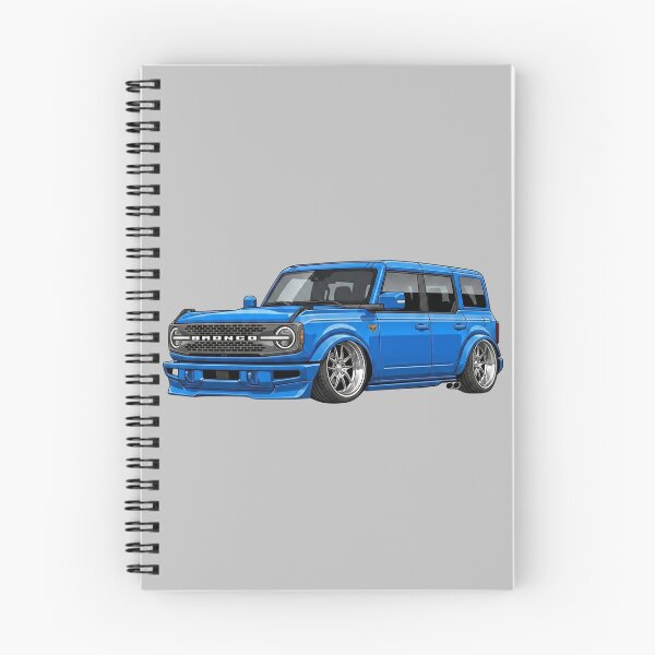 Item preview, Custom 2025 Ford Bronco Badlands Lowered Blue SUV Illustration designed and sold by Motorline44.