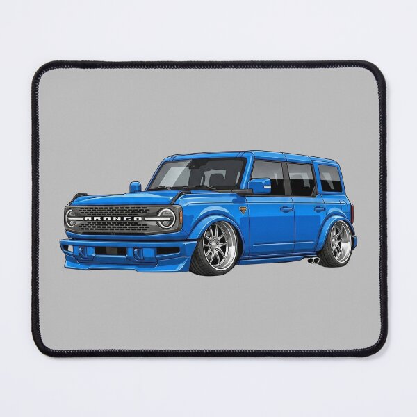 Item preview, Custom 2025 Ford Bronco Badlands Lowered Blue SUV Illustration designed and sold by Motorline44.
