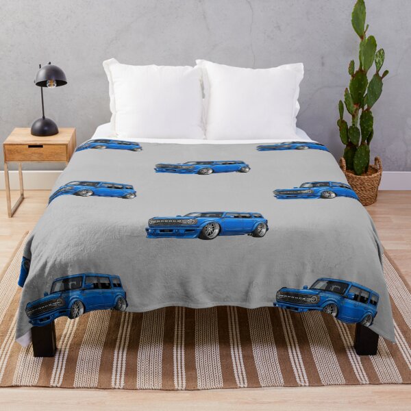Item preview, Custom 2025 Ford Bronco Badlands Lowered Blue SUV Illustration designed and sold by Motorline44.