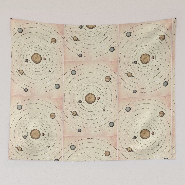 Item preview, Vintage Solar System Retro Astronomy Chart designed and sold by PastelParasite.