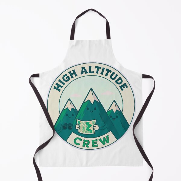 Item preview, High Altitude Crew Mountain Friends Hiking Cartoon Badge designed and sold by GabeMountainArt.