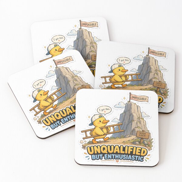 Item preview, Unqualified But Enthusiastic Duck Funny designed and sold by NarpLTD.