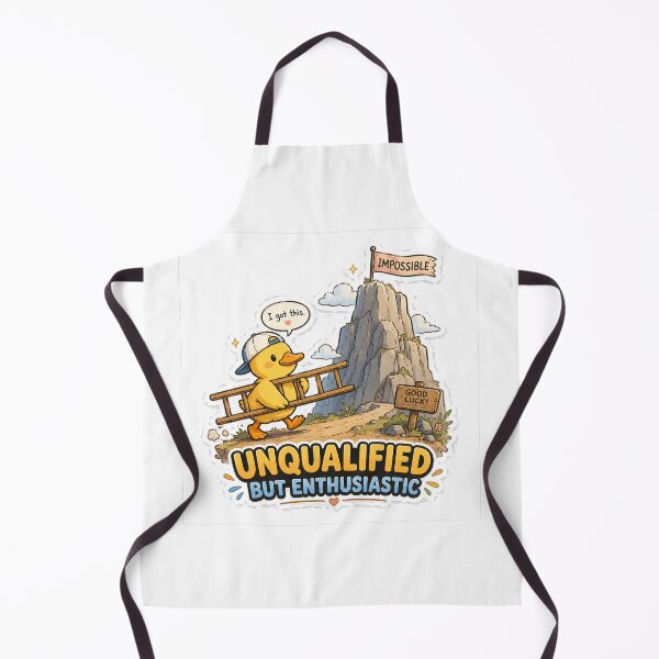 Item preview, Unqualified But Enthusiastic Duck Funny designed and sold by NarpLTD.