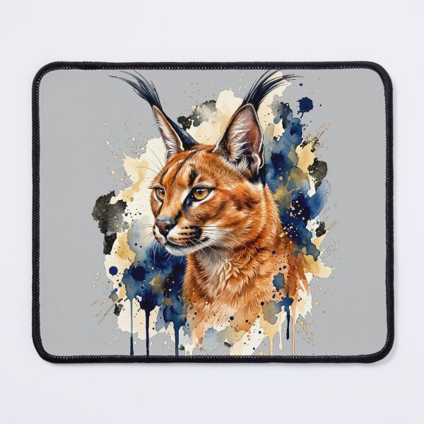 Item preview, Majestic Caracal Watercolor | Wild Cat Wildlife Art | African Desert Cat Illustration designed and sold by Biedroneczka.