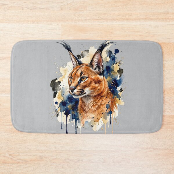 Item preview, Majestic Caracal Watercolor | Wild Cat Wildlife Art | African Desert Cat Illustration designed and sold by Biedroneczka.