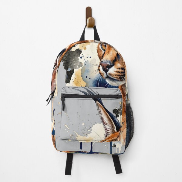 Item preview, Majestic Caracal Watercolor | Wild Cat Wildlife Art | African Desert Cat Illustration designed and sold by Biedroneczka.