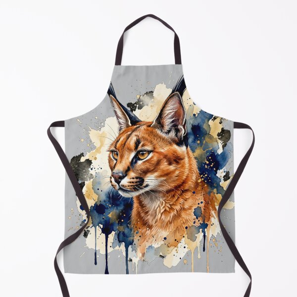 Item preview, Majestic Caracal Watercolor | Wild Cat Wildlife Art | African Desert Cat Illustration designed and sold by Biedroneczka.