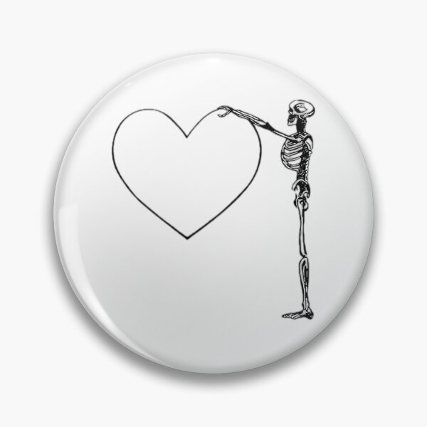 Item preview, Skeleton Holding A Heart Minimalist Illustration designed and sold by DailyDoodlesBySumbul.
