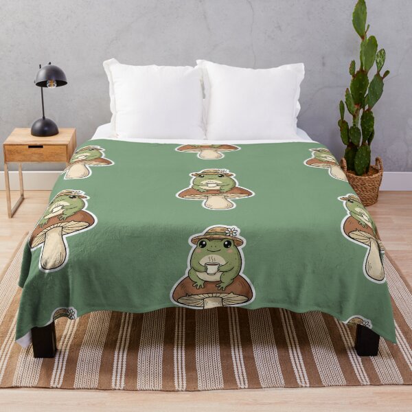 Item preview, Cottagecore Frog on Mushroom designed and sold by EmberPageStudio.