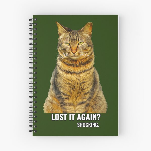 Item preview, Lost It Again? Shocking. Funny Sarcastic Cat designed and sold by Rozzzita7.
