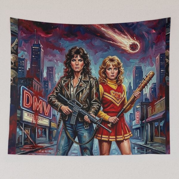 Item preview, Night of the Comet Retro 1980s Sci-Fi Horror Cult Classic Tribute Art Movie Poster designed and sold by Art's Diner.