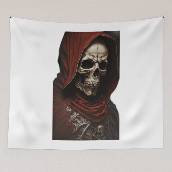 Item preview, Dark Hooded Skeleton Fantasy Portrait designed and sold by DailyDoodlesBySumbul.