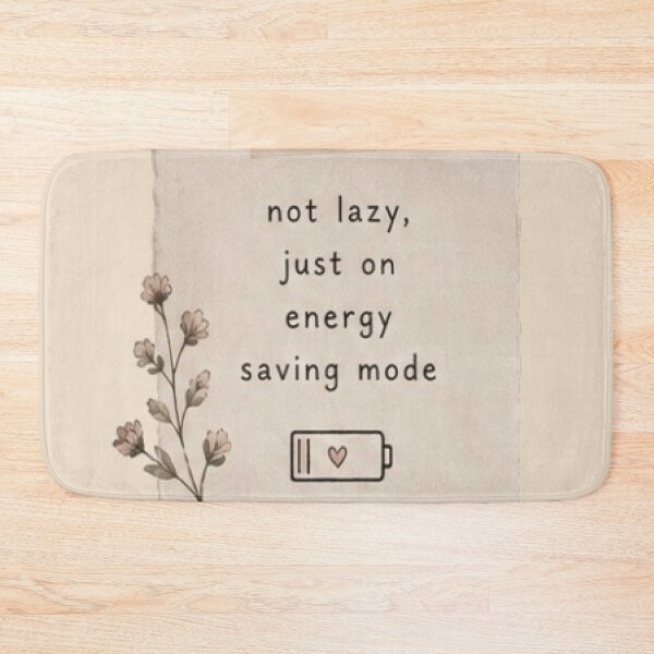 Item preview,     Funny Energy Saving Mode Tote Bag Design | Cute Minimalist Floral PNG designed and sold by Roya10.