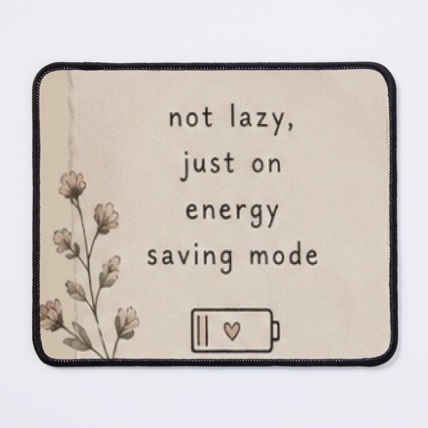 Item preview,     Funny Energy Saving Mode Tote Bag Design | Cute Minimalist Floral PNG designed and sold by Roya10.