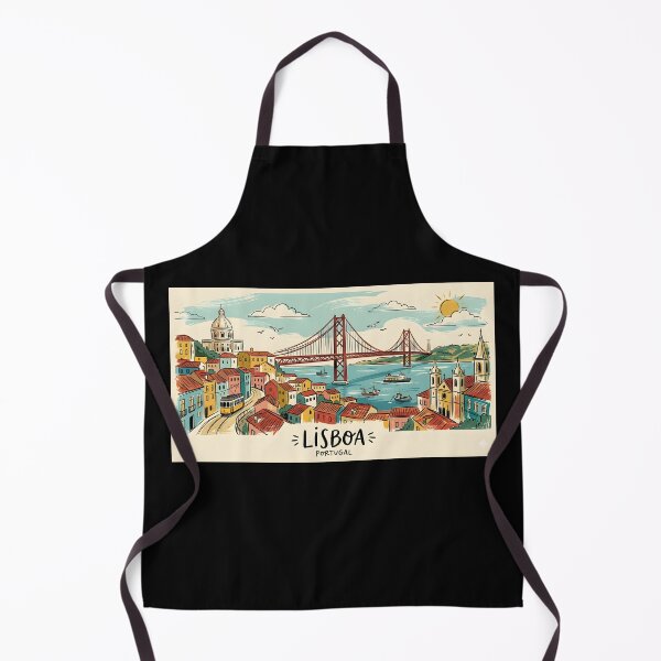 Aperçu de l'œuvre Illustration vintage de Lisbonne, paysage urbain, art de voyage au Portugal créée et vendue par Paulo Costa Dias.