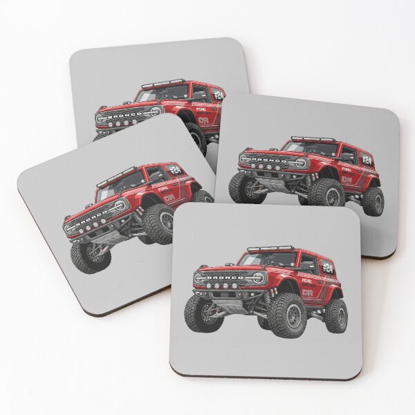 Item preview, Ford Bronco DR Desert Racer Custom Red Offroad Race SUV Illustration designed and sold by Motorline44.