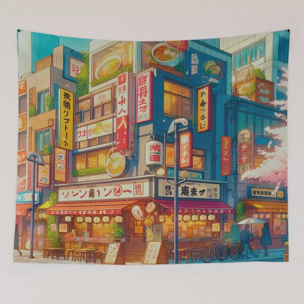 Item preview, Shiki In The City -  Springtime Ramen Hub designed and sold by ZenGrooves.