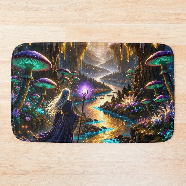 Item preview, Enchanted Crystal Cavern | Mystic Wizard Fantasy Landscape designed and sold by DrakariArt.