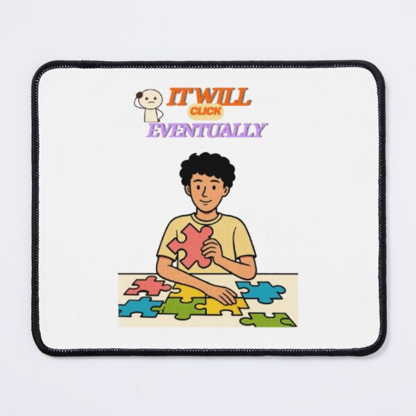 Item preview, Whimsical Problem Solving Slogan It Will Click Eventually Print designed and sold by Miheerala.