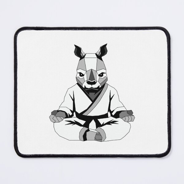 Item preview, Meditating Rhino Rey in Karate Gi designed and sold by MORRAx.