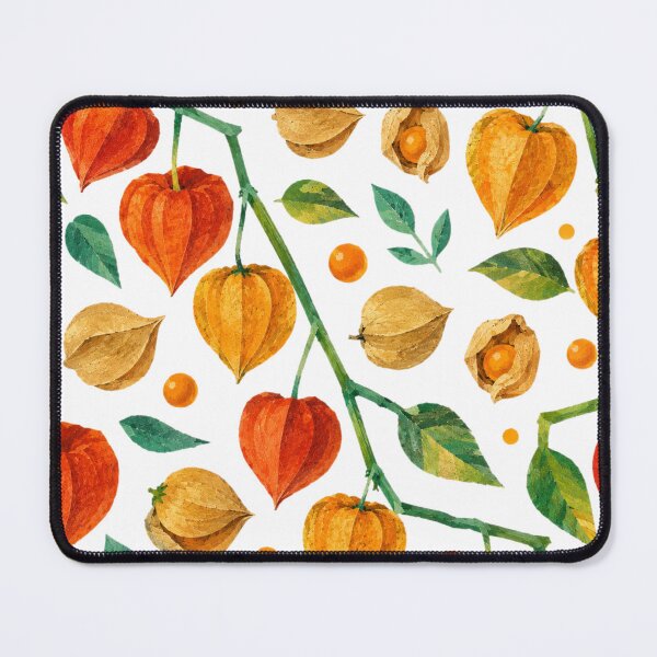 Item preview, Autumn Physalis Seamless Pattern, Colorful Cape Gooseberry Botanical Collage Print, Fall Nature Repeat Design designed and sold by SWSandraWechner.