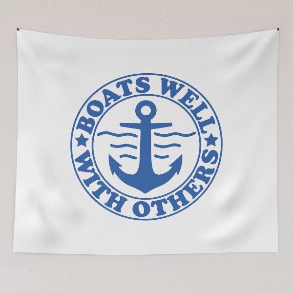 Item preview, Boats Well With Others Funny Boating Captain designed and sold by gunaone-design.